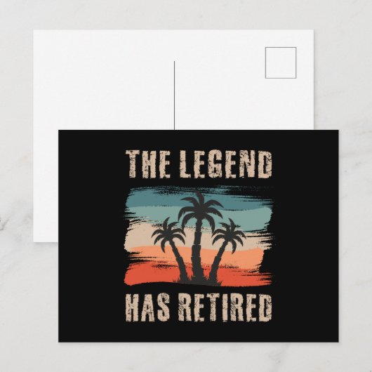 The legend has retired, Retiree Postkarte (Vorne/Hinten)