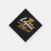 The Legend Has Retired Retirement Grandpa Gift Serviette (Ecke)