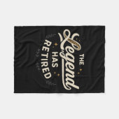 The Legend Has Retired Vintage Script Fleecedecke (Vorderseite (Horizontal))