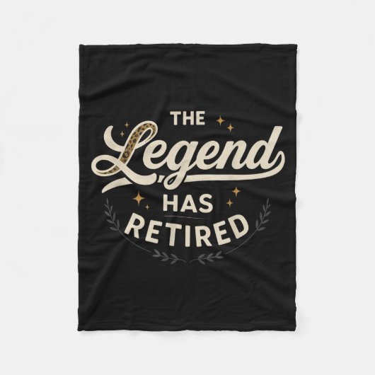 The Legend Has Retired Vintage Script Fleecedecke (Vorderseite)