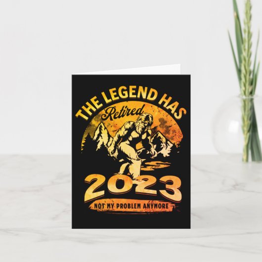 The Legend hat 2023 Fun Bigfoot Retirement gelaunt Einladung (Vorderseite)
