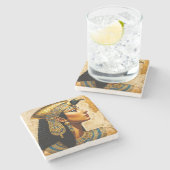 "The Legendary Cleopatra VII" Steinuntersetzer (Seitenansicht)