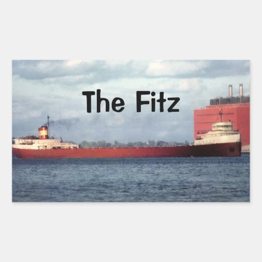 The Legendary S.S. Edmund Fitzgerald Rechteckiger Aufkleber (Vorderseite)