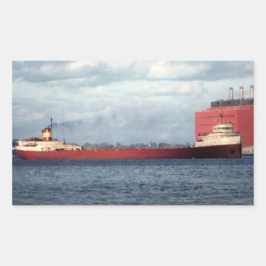 The Legendary S.S. Edmund Fitzgerald Rechteckiger Aufkleber (Vorderseite)