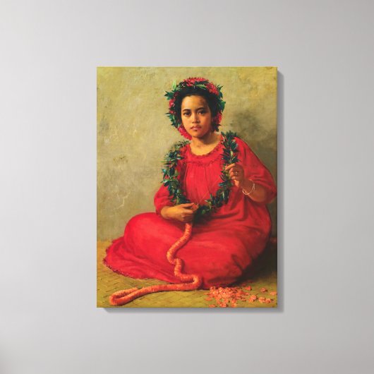 The Lei Maker, 1901 von Theodore Wores Leinwanddruck (Vorderseite)