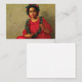 The Lei Maker, 1901 von Theodore Wores Mitteilungskarte (Vorne/Hinten)