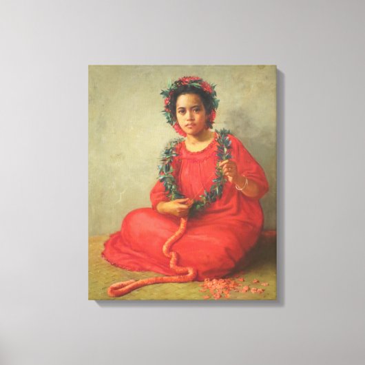 "The Lei Maker" - Theodore Wores Leinwanddruck (Vorderseite)