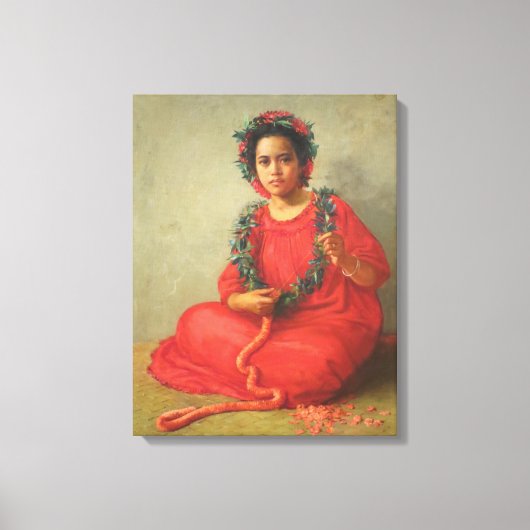 "The Lei Maker" - Theodore Wores Leinwanddruck (Vorderseite)