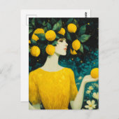 The Lemon Goddess Postkarte (Vorne/Hinten)