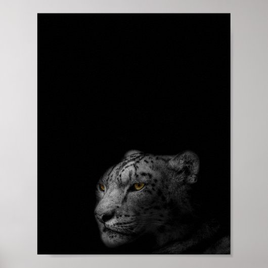 The Leopard, moderne Schwarz-Weiß-Fotografie Poster (Vorne)