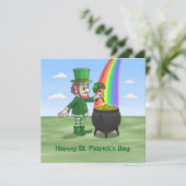 The Leprechauns Happy St. Patricks Day Karte (Stehend Vorderseite)