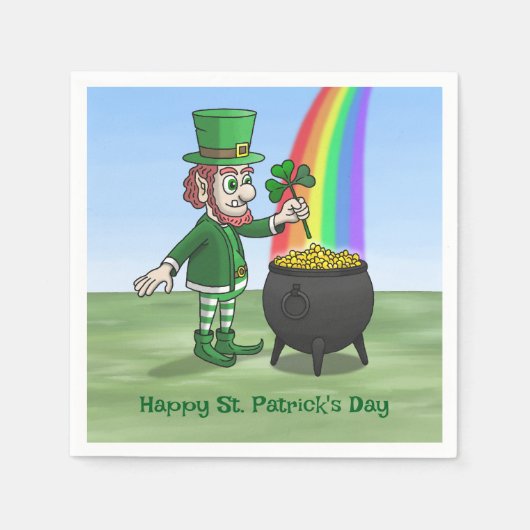 The Leprechauns Happy St. Patricks Day Serviette (Vorderseite)