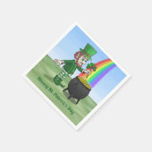 The Leprechauns Happy St. Patricks Day Serviette (Ecke)