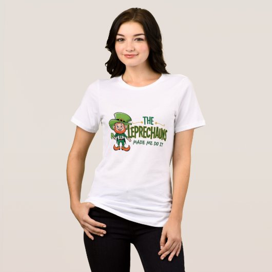 The Leprechauns Made Me Do It - Fun Shenanigans  Tri-Blend Shirt (Vorderseite voll)