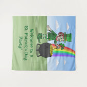 The Leprechauns St Patrick's Day Party Wandteppich (Vorderseite (Horizontal))