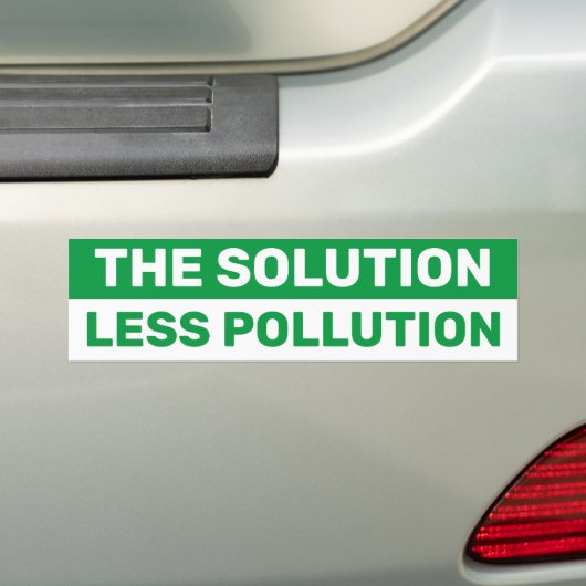 The Less Pollution Green Bumper Sticker Autoaufkleber (Auf Auto)