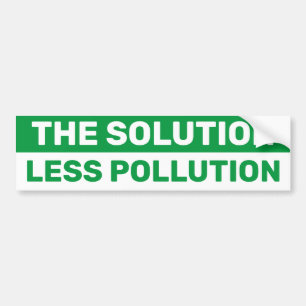 The Less Pollution Green Bumper Sticker Autoaufkleber