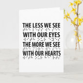 The Less We See With Our Eyes - Blindness Braille Karte (Gelbe Blume)