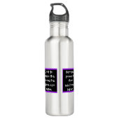 The Letter Q | Never Anonymous – Alfa Sity Design  Edelstahlflasche (Rückseite)