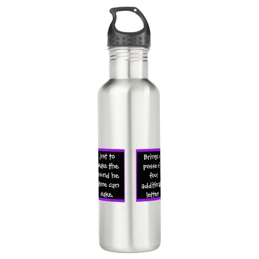 The Letter Q | Never Anonymous – Alfa Sity Design Edelstahlflasche (Rückseite)