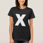 The Letter X Capital Plain White Bold Text T-Shirt (Vorderseite)