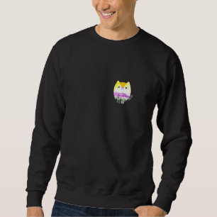 The Lgbtqa Genderqueer Non-Binary Nb Pride Cat Sweatshirt