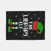 The Library Elf Christmas Party Matching Family Xm Fleecedecke (Vorderseite (Horizontal))