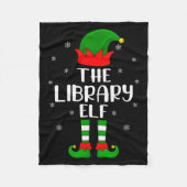 The Library Elf Christmas Party Matching Family Xm Fleecedecke (Vorderseite)