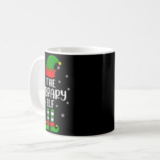 The Library Elf Christmas Party Matching Family Xm Kaffeetasse (Vorderseite Links)