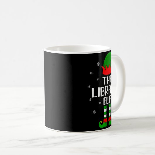 The Library Elf Christmas Party Matching Family Xm Kaffeetasse (VorderseiteRechts)