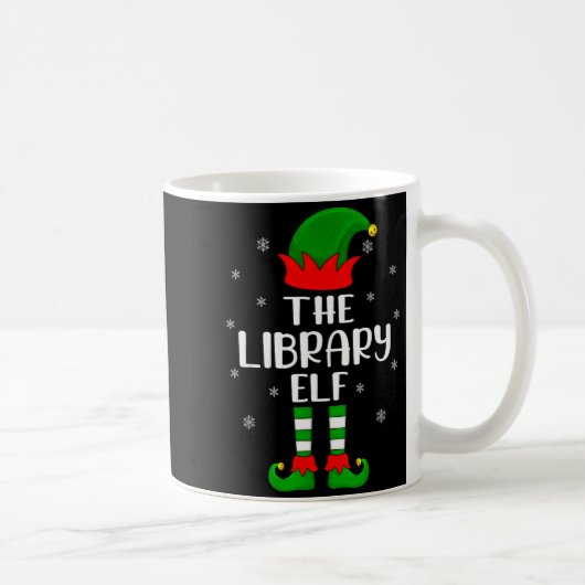 The Library Elf Christmas Party Matching Family Xm Kaffeetasse (Rechts)