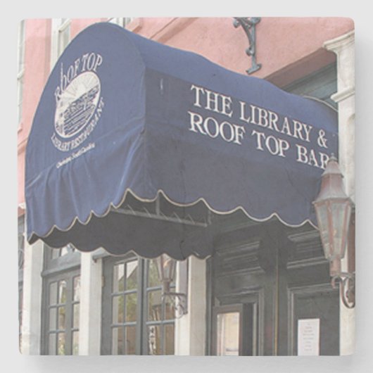 The Library Roof Top Bar, Charleston SC. Steinuntersetzer (Vorderseite)
