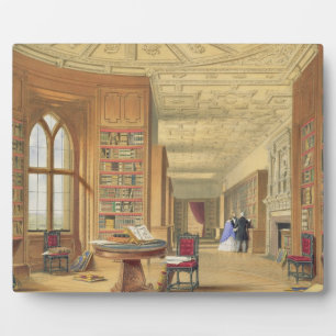 The Library, Windsor Castle, 1838 (color litho) Fotoplatte