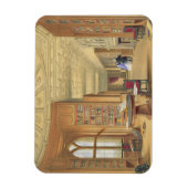 The Library, Windsor Castle, 1838 (color litho) Magnet (Vertikal)