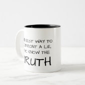 The Lie & The TRUTH Zweifarbige Tasse (Vorderseite Links)
