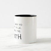The Lie & The TRUTH Zweifarbige Tasse (Mittel)