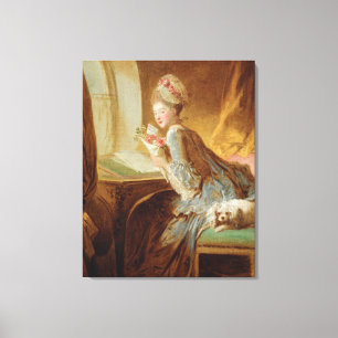 "The Liebe Letter" von Jean-Honoré Fragonard Rokok Leinwanddruck
