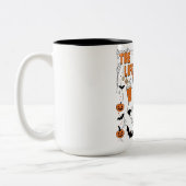 The Life a showghoul Halloween Costume Bow Boo Zweifarbige Tasse (Links)