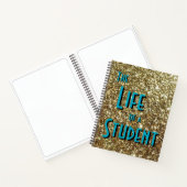 The Life a Student - Gold Glitzer Version Notizblock (Innenseite)
