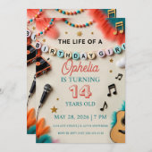 The Life of a Birthday Girl Showgirl Birthday Einladung (Vorne/Hinten)