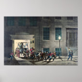 The Life of a Fireman - The Night Alarm - 1854 Poster (Vorne)
