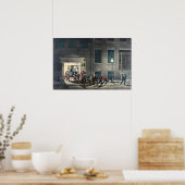 The Life of a Fireman - The Night Alarm - 1854 Poster (Küche)