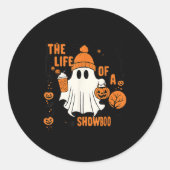 The Life Of A Showboo Halloween Costume Bow Boo Gi Runder Aufkleber (Vorderseite)
