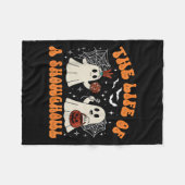 The Life Of A Showghoul Cute Ghost Halloween Retro Fleecedecke (Vorderseite (Horizontal))