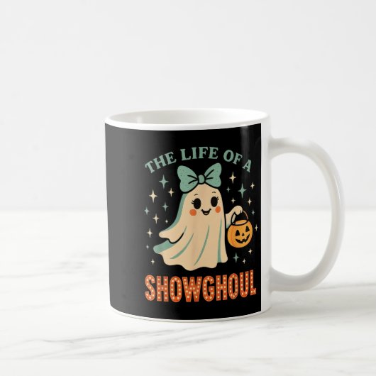 The Life Of A Showghoul Ghost Retro Halloween Soky Kaffeetasse (Rechts)