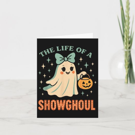 The Life Of A Showghoul Ghost Retro Halloween Soky Karte (Vorderseite)