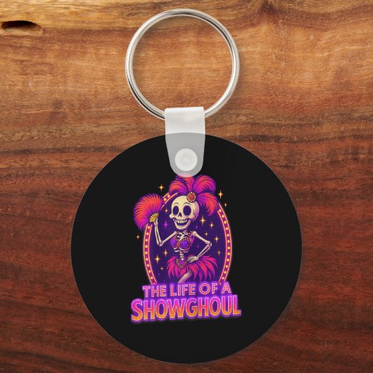 The Life Of A Showghoul Retro Funny Halloween Show Schlüsselanhänger (Vorderseite)