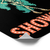 The Life Of A Showghoul Retro Halloween Show Skele Poster (Ecke)