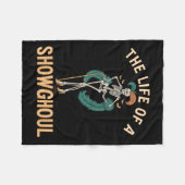The Life Of A Showghoul Retro Skeleton Showgirl Ha Fleecedecke (Vorderseite (Horizontal))
