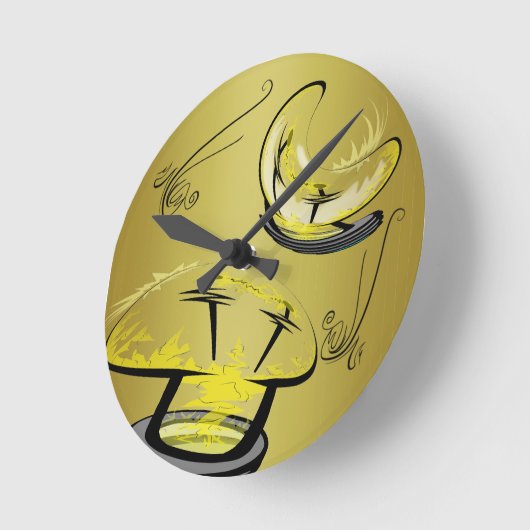 The Light Cap Zaps Runde Wanduhr (Winkel)